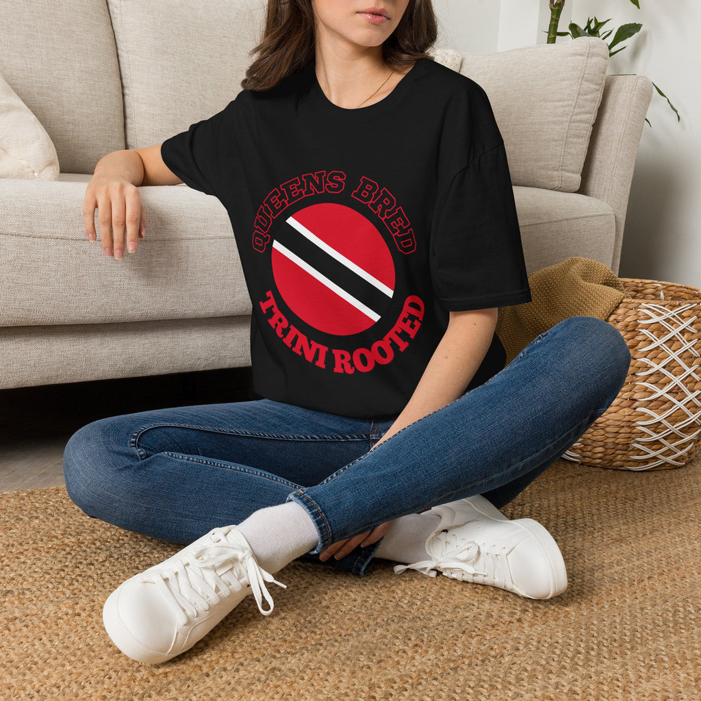 Queens Bred, Trini Rooted - Trinidad & Tobago Heritage T-Shirt