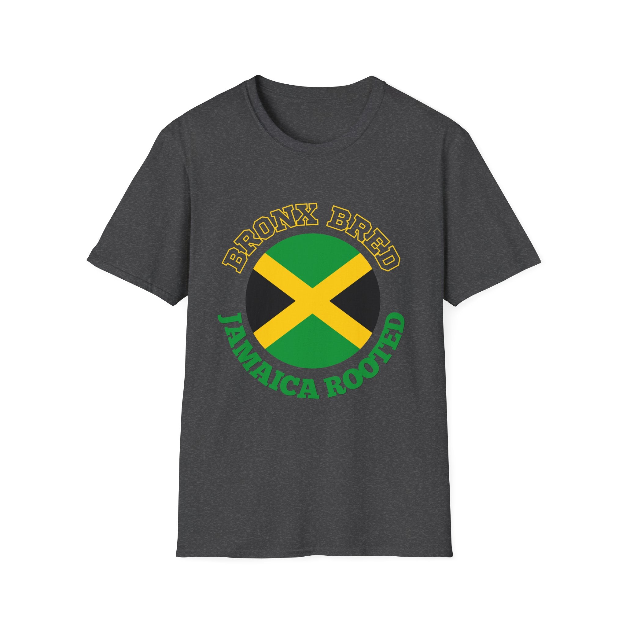 Bronx Bred, Jamaica Rooted Tee | Jamaican Flag Graphic for Parade & Festival Season