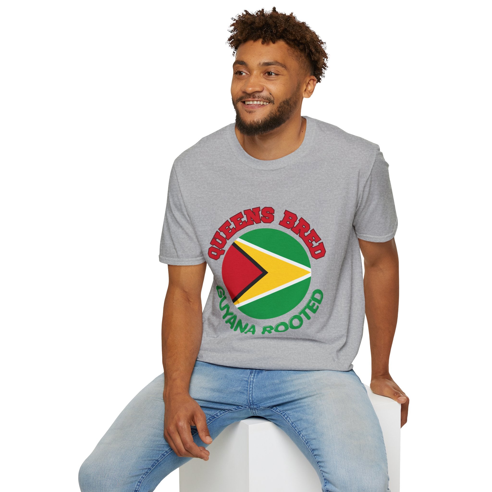 Queens Bred Guyana Rooted T-Shirt — Guyanese Flag Pride Tee