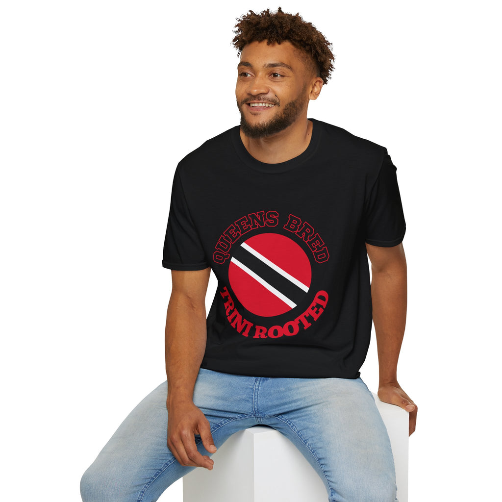 Queens Bred, Trini Rooted - Trinidad & Tobago Heritage T-Shirt