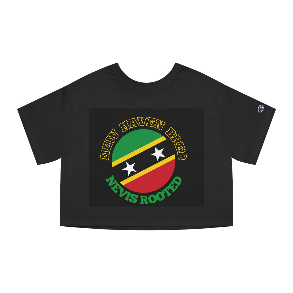 Nevis Rooted Cropped Tee — New Haven Bred Heritage Graphic