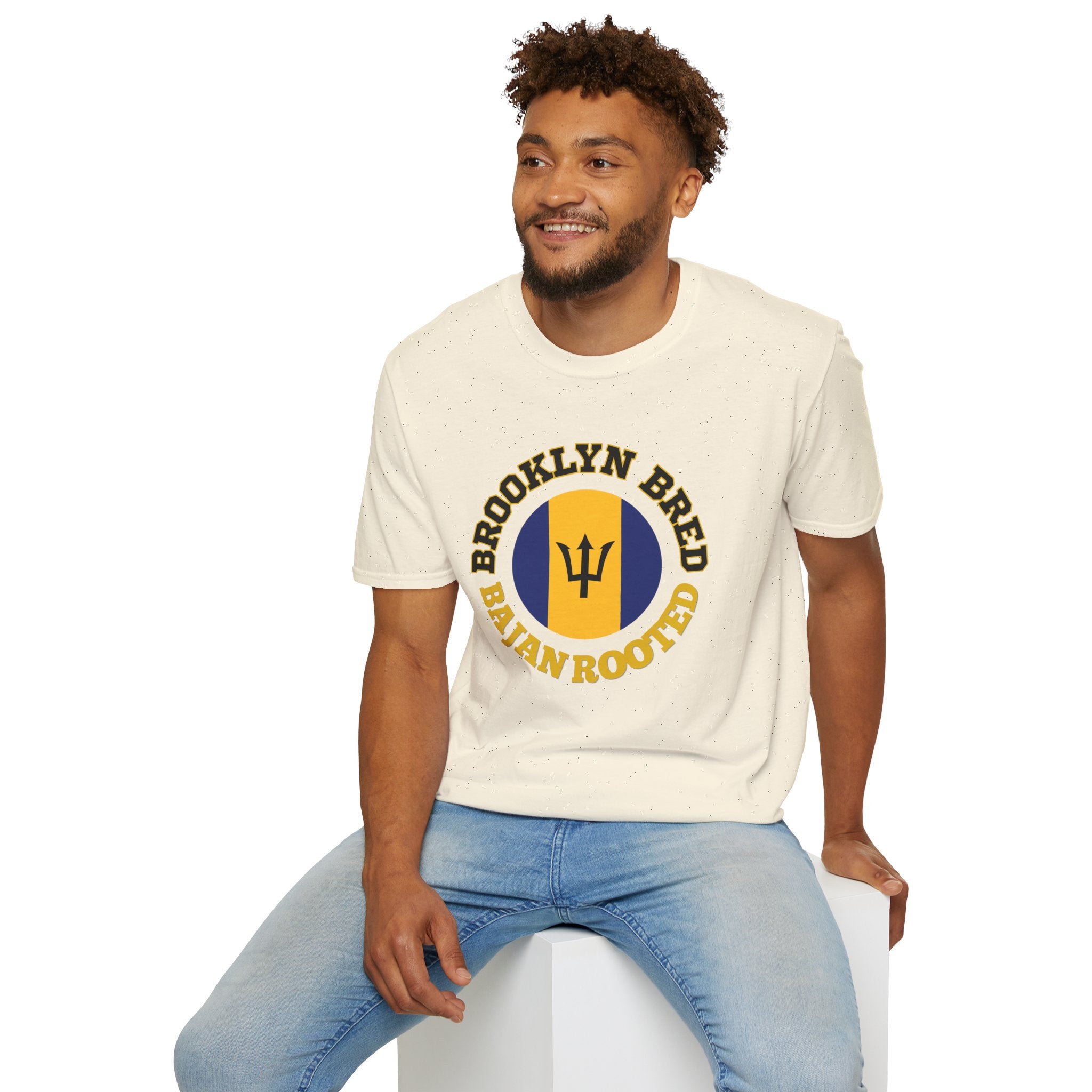Brooklyn Bred • Bajan Rooted T-Shirt — Barbados Trident Graphic Tee