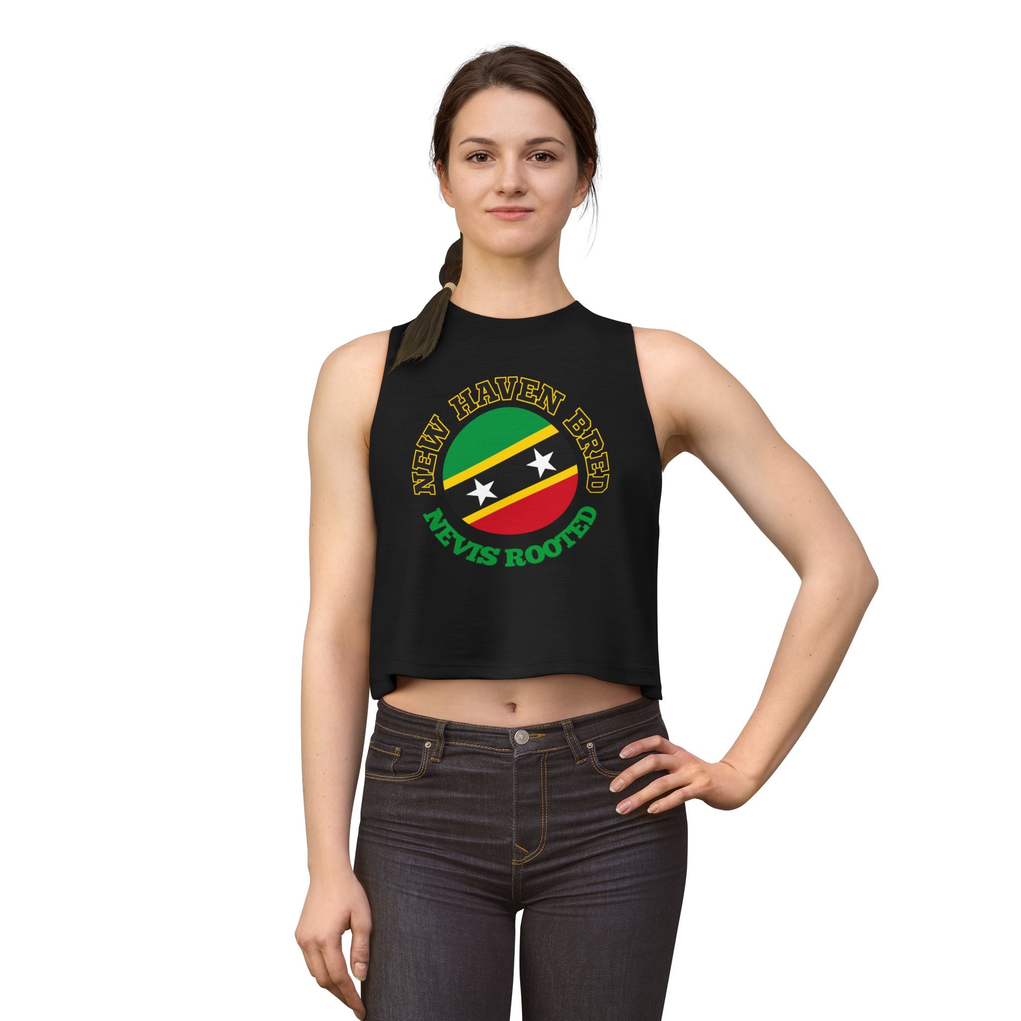Crop Top — New Haven Born, Nevis Rooted Flag