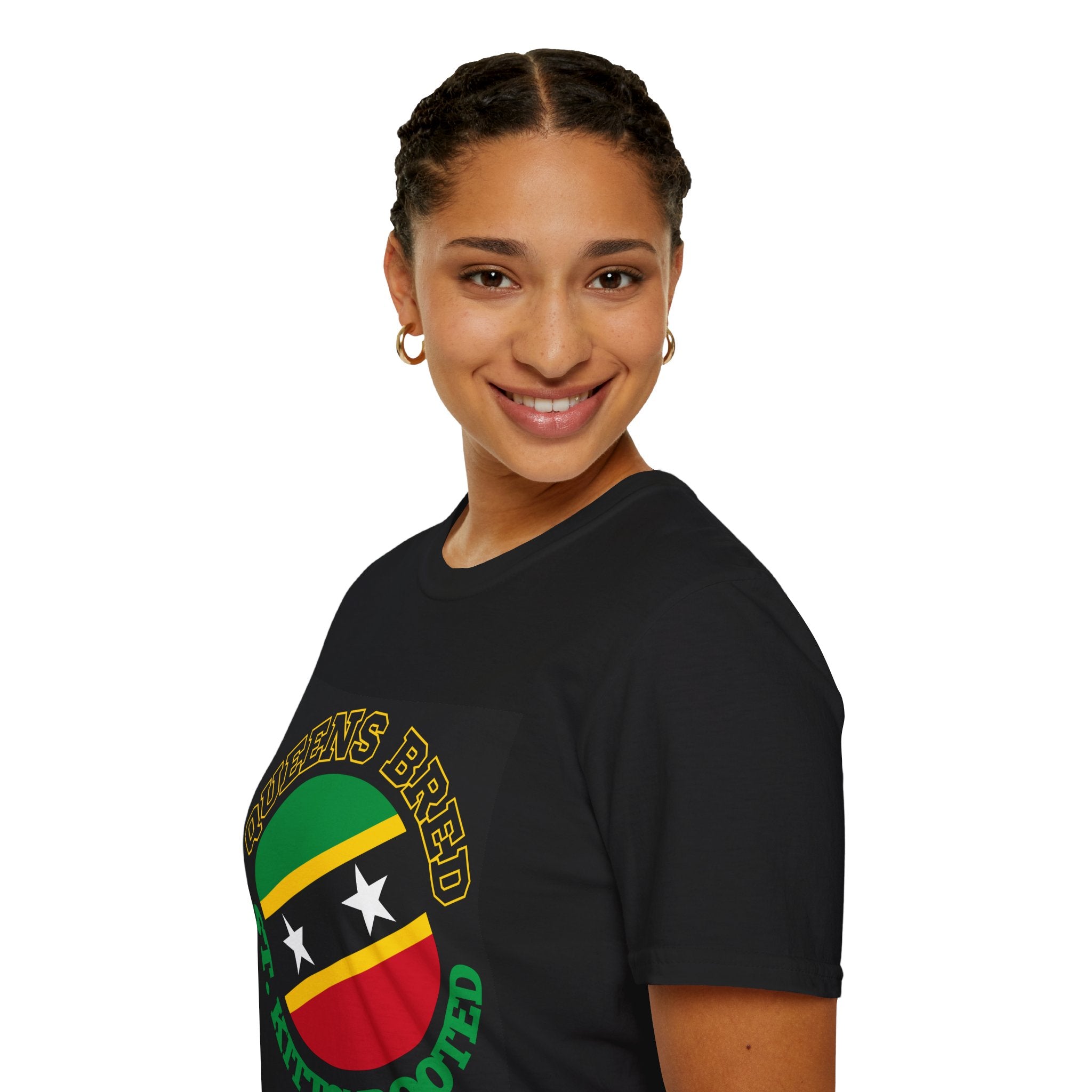 Queens Bred St. Kitts Roots T-Shirt — Caribbean Pride Flag Tee