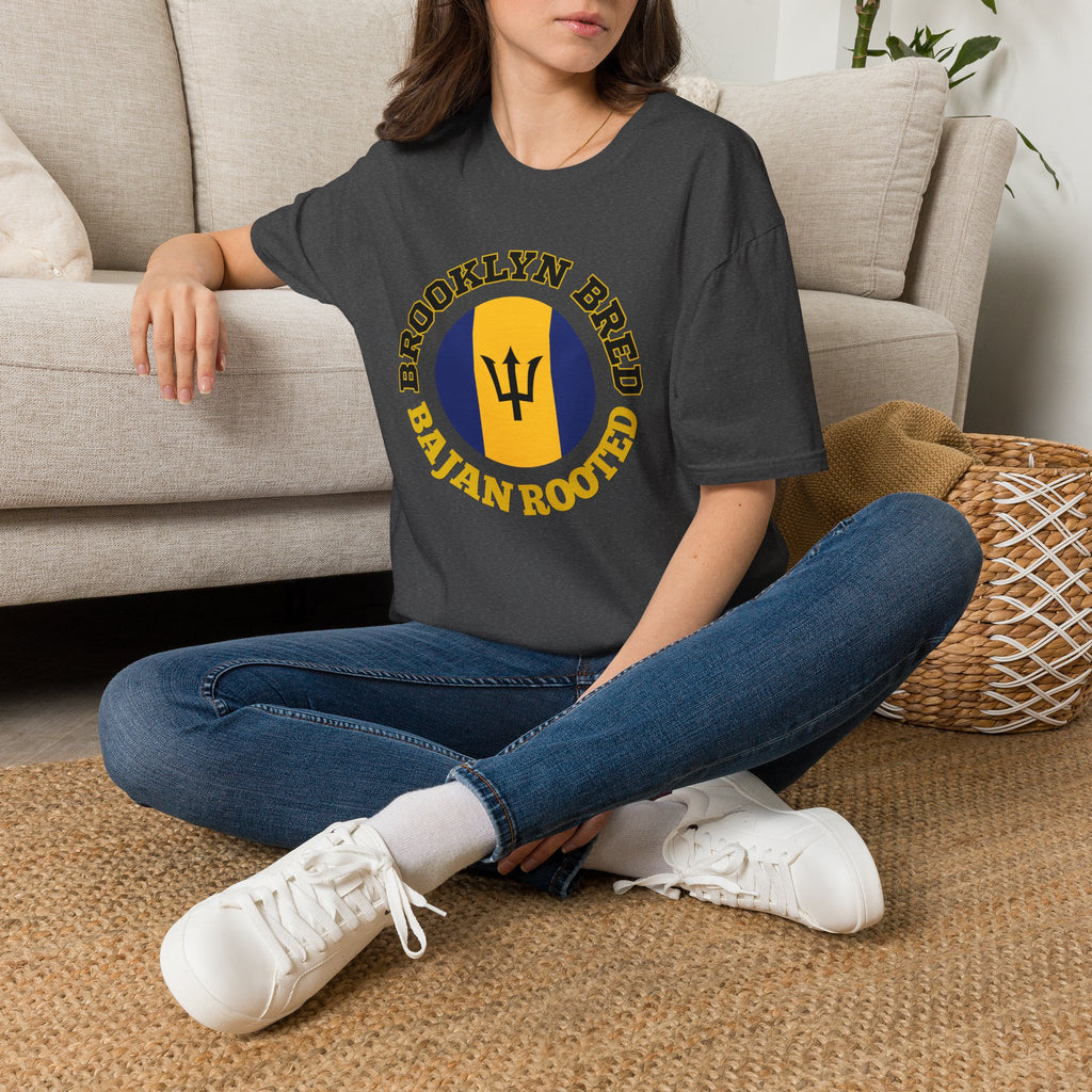 Brooklyn Bred • Bajan Rooted T-Shirt — Barbados Trident Graphic Tee