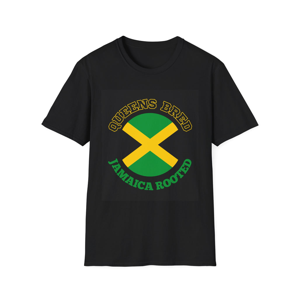 Queens Bred Jamaica Rooted T-Shirt — Jamaican Flag Pride Tee
