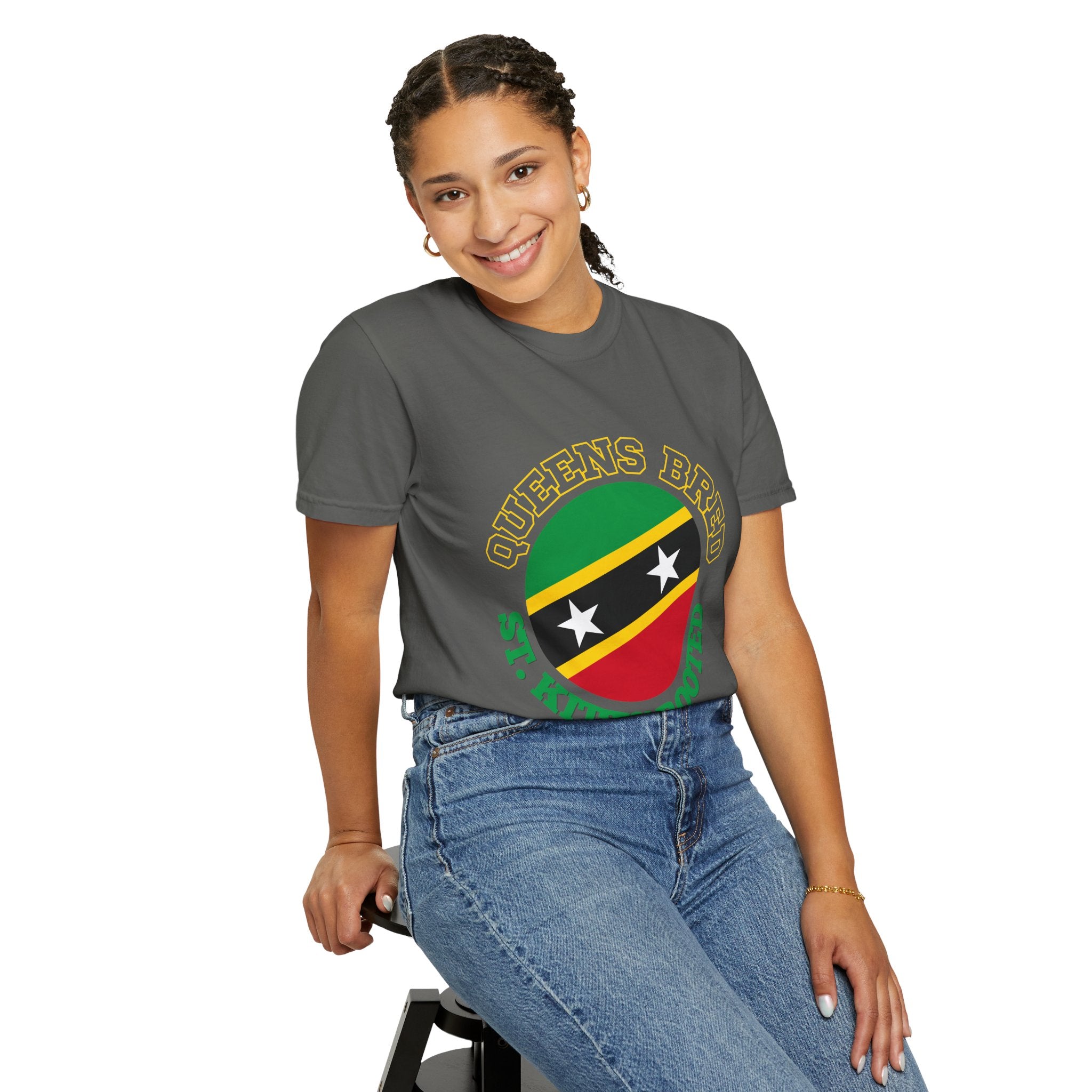 Queens Bred, St. Kitts Rooted Tee | Twin Island Pride Shirt