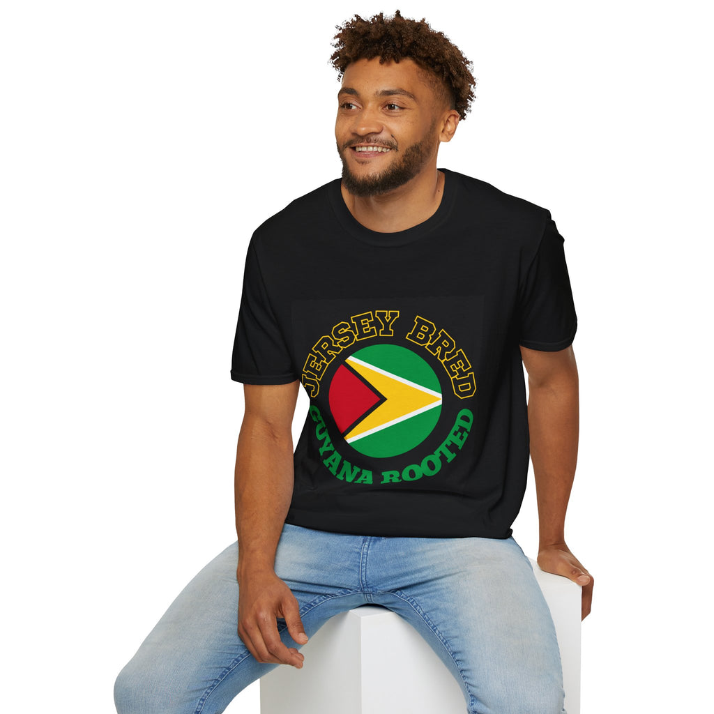 Guyana Roots Jersey T-Shirt – "Jersey Breed" Retro Flag Tee