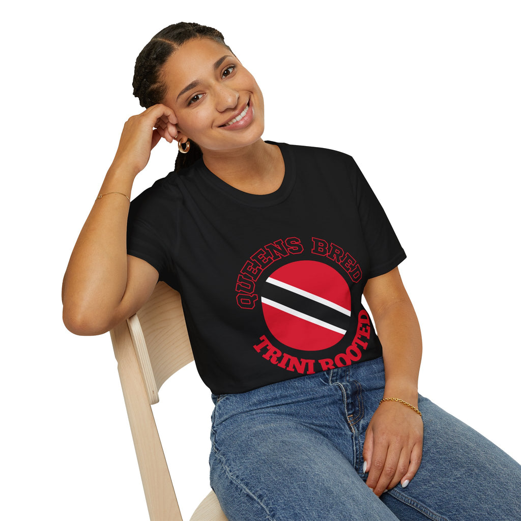 Queens Bred, Trini Rooted - Trinidad & Tobago Heritage T-Shirt