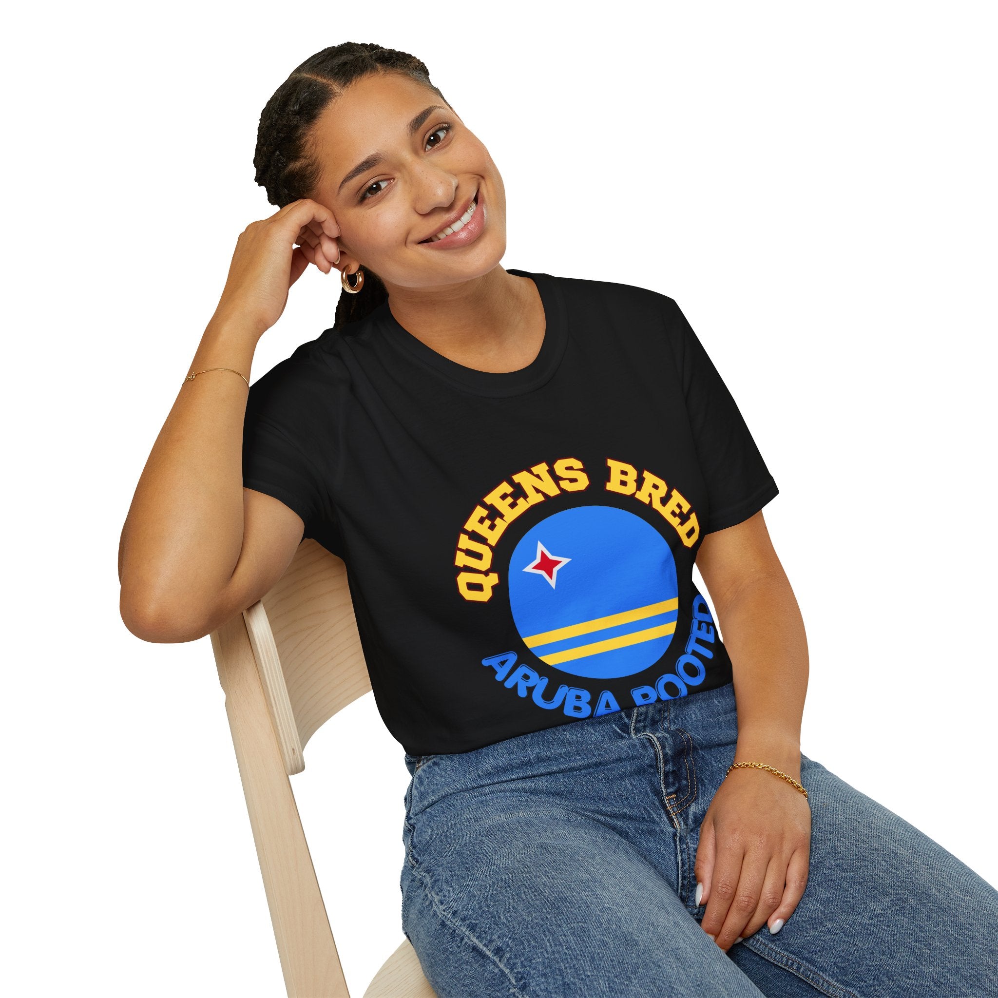 Queens Bred Aruba Rooted T-Shirt — Caribbean Pride Tee