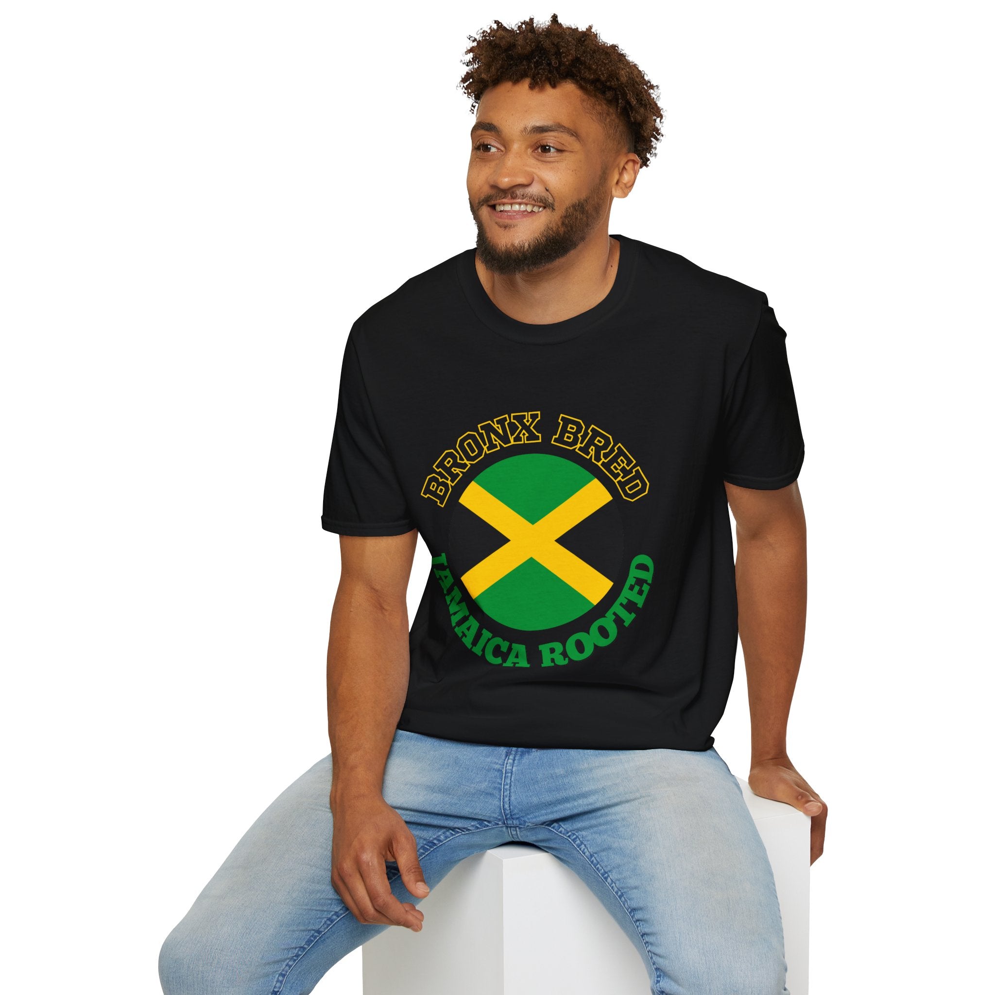 Bronx Bred, Jamaica Rooted Tee | Jamaican Flag Graphic for Parade & Festival Season