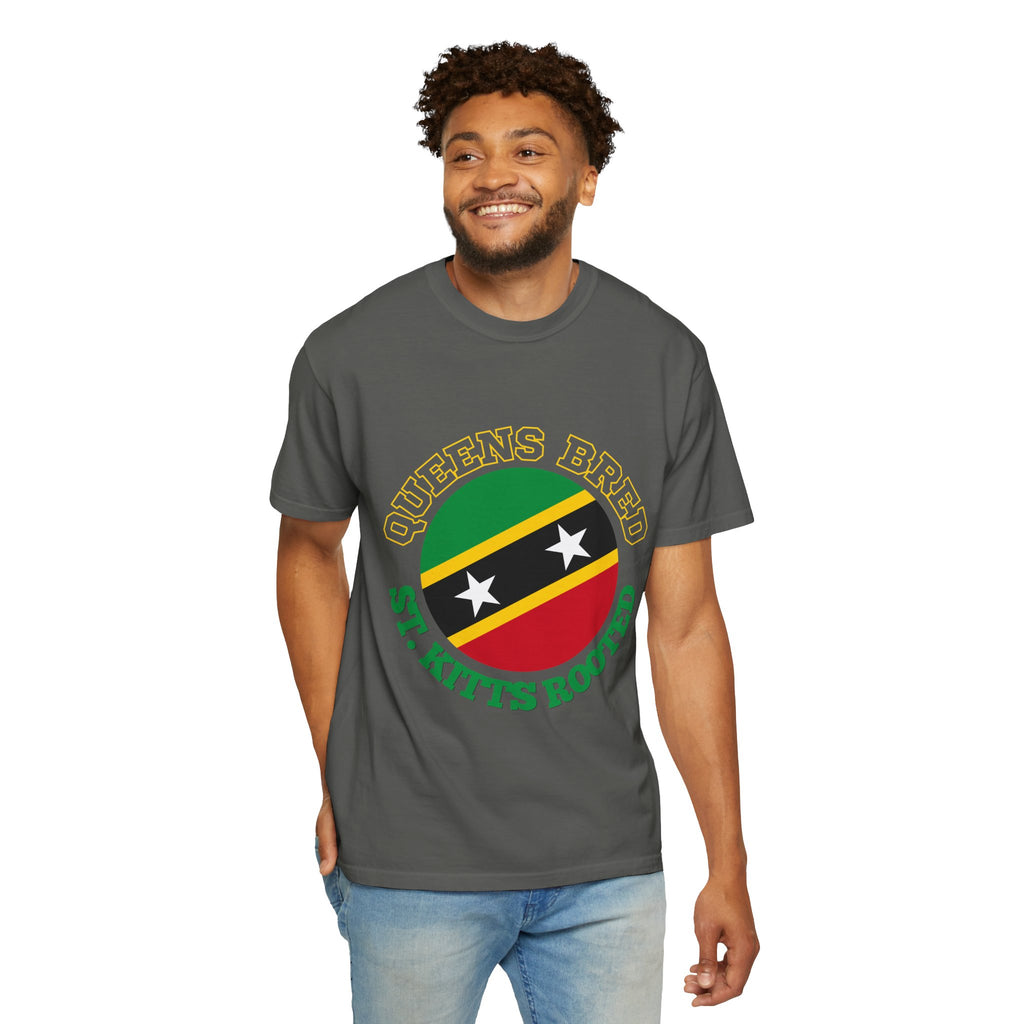 Queens Bred, St. Kitts Rooted Tee | Twin Island Pride Shirt