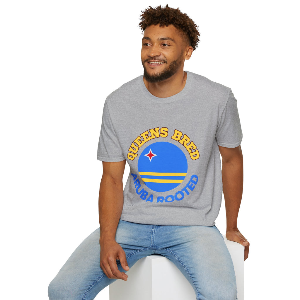 Queens Bred Aruba Rooted T-Shirt — Caribbean Pride Tee