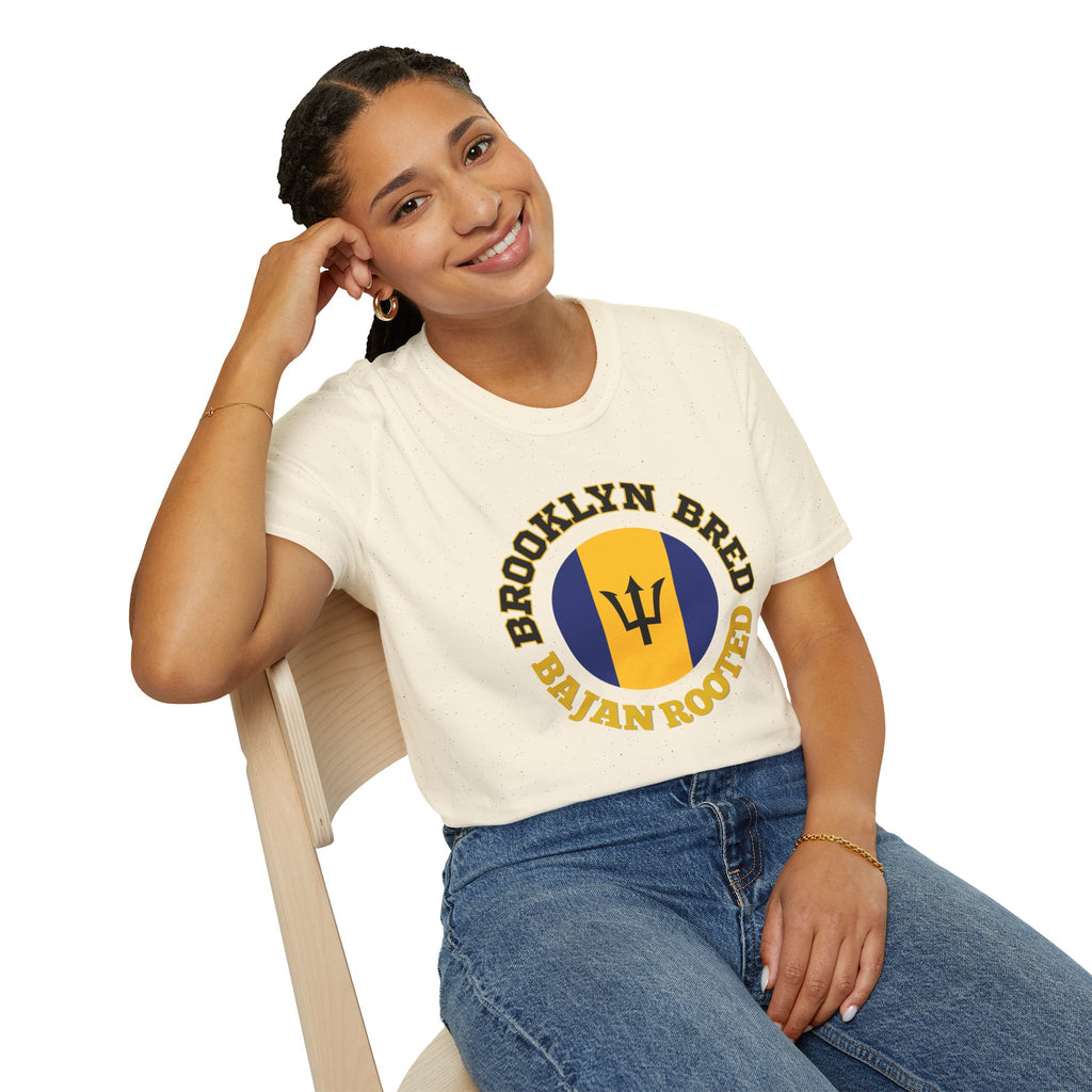 Brooklyn Bred • Bajan Rooted T-Shirt — Barbados Trident Graphic Tee