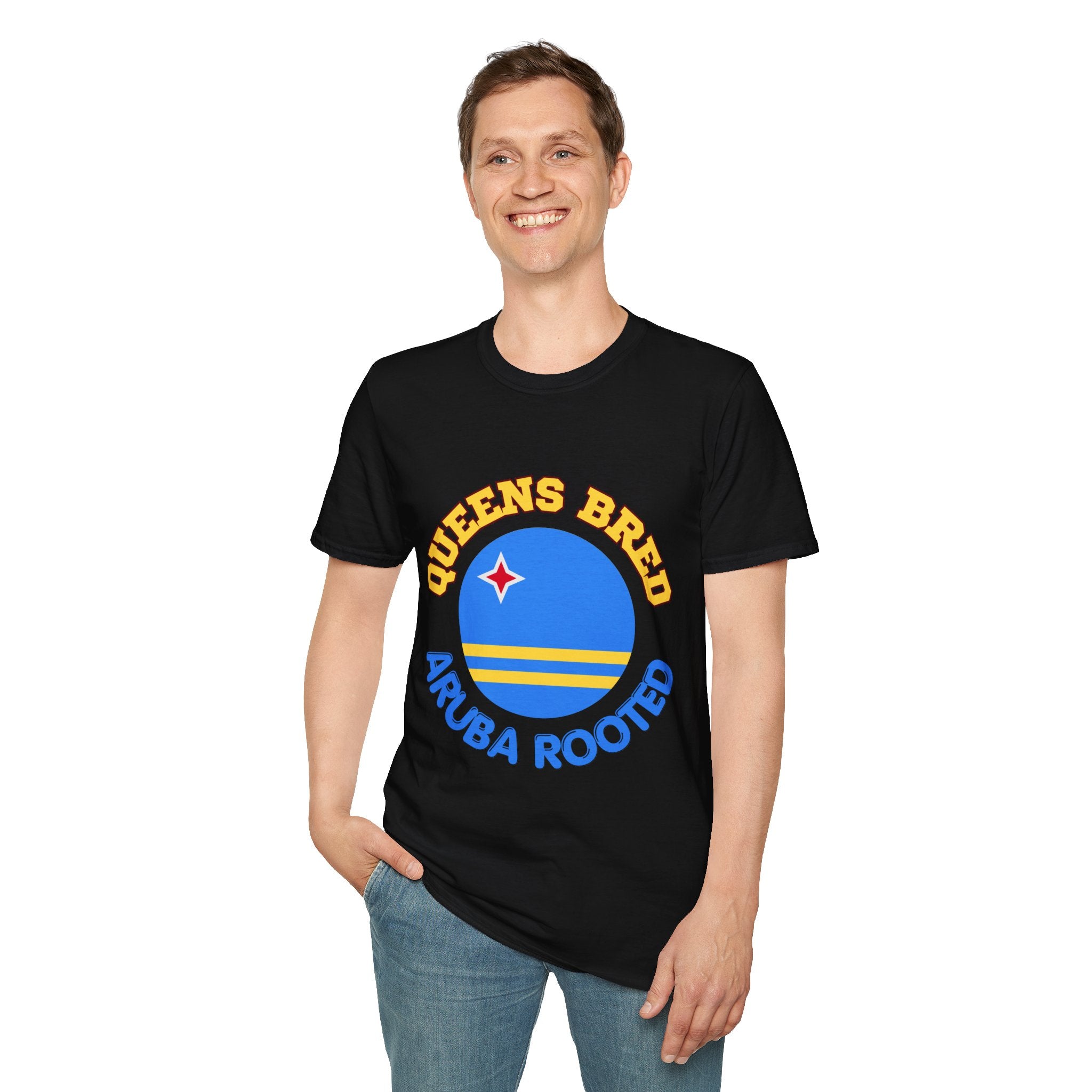 Queens Bred Aruba Rooted T-Shirt — Caribbean Pride Tee