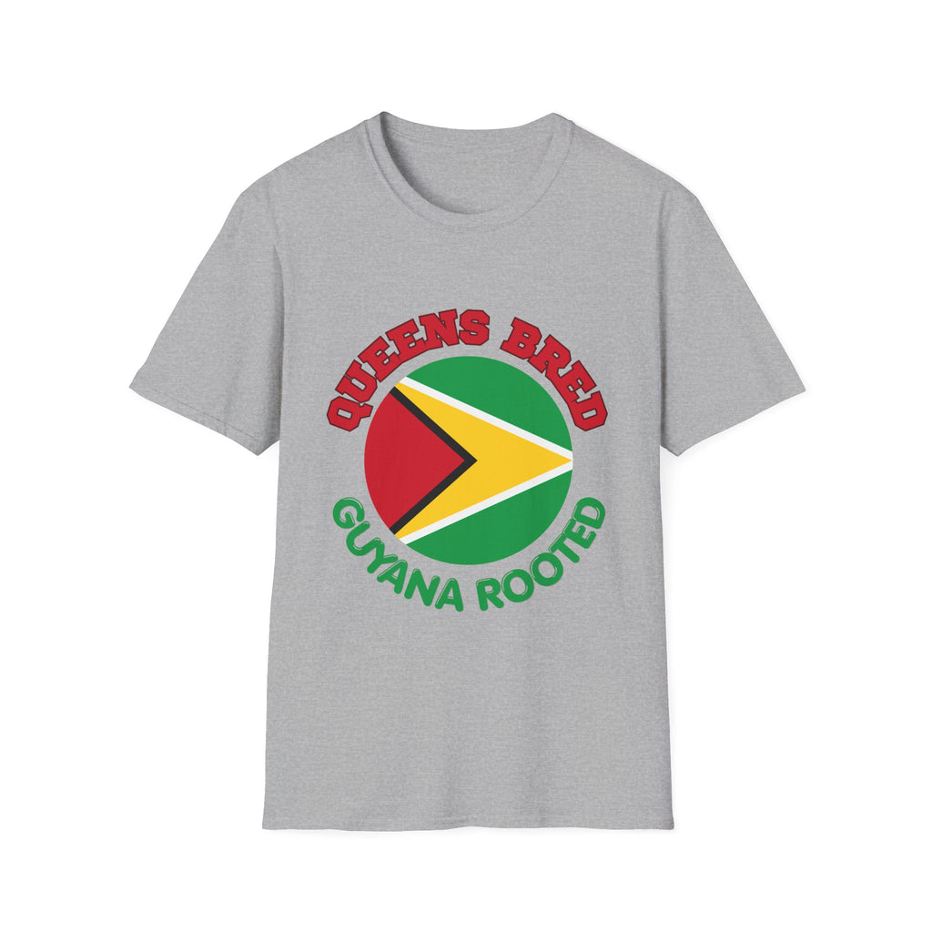 Queens Bred Guyana Rooted T-Shirt — Guyanese Flag Pride Tee
