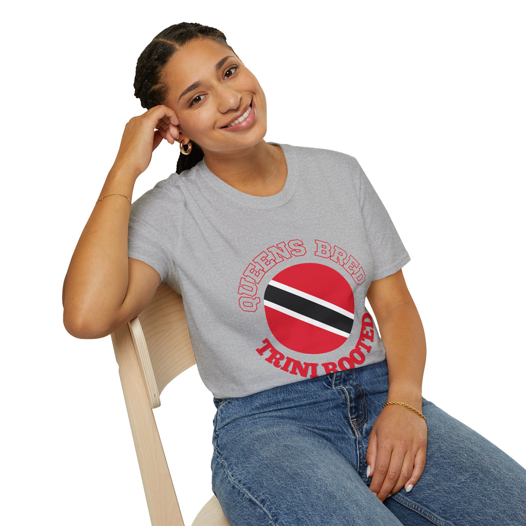 Queens Bred, Trini Rooted - Trinidad & Tobago Heritage T-Shirt