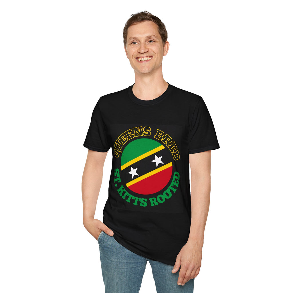 Queens Bred St. Kitts Roots T-Shirt — Caribbean Pride Flag Tee