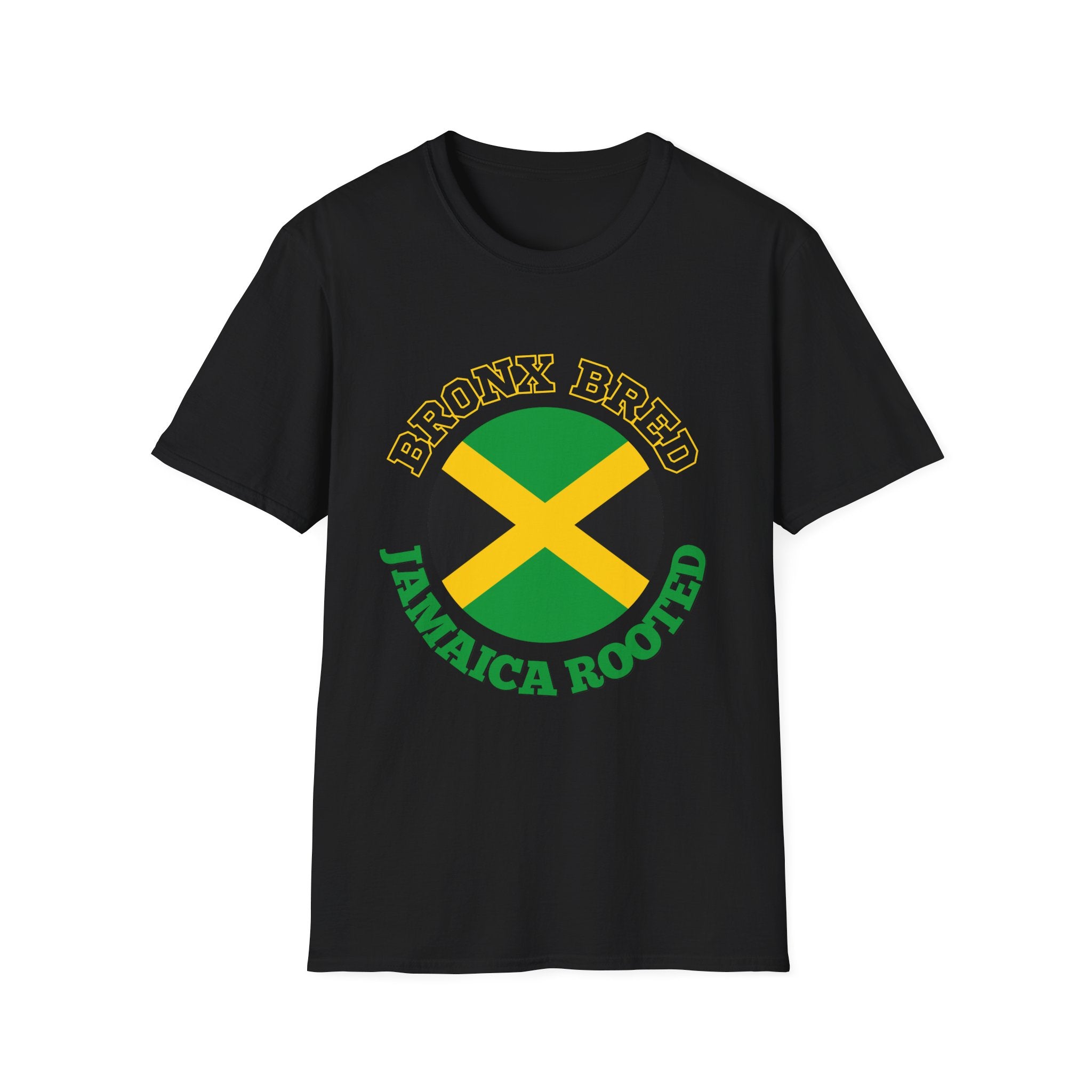 Bronx Bred, Jamaica Rooted Tee | Jamaican Flag Graphic for Parade & Festival Season