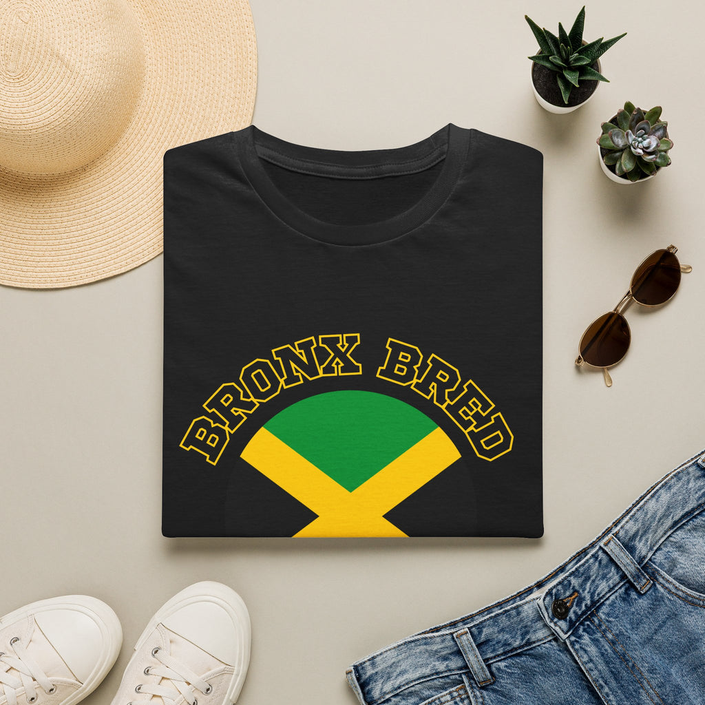 Bronx Bred, Jamaica Rooted Tee | Jamaican Flag Graphic for Parade & Festival Season
