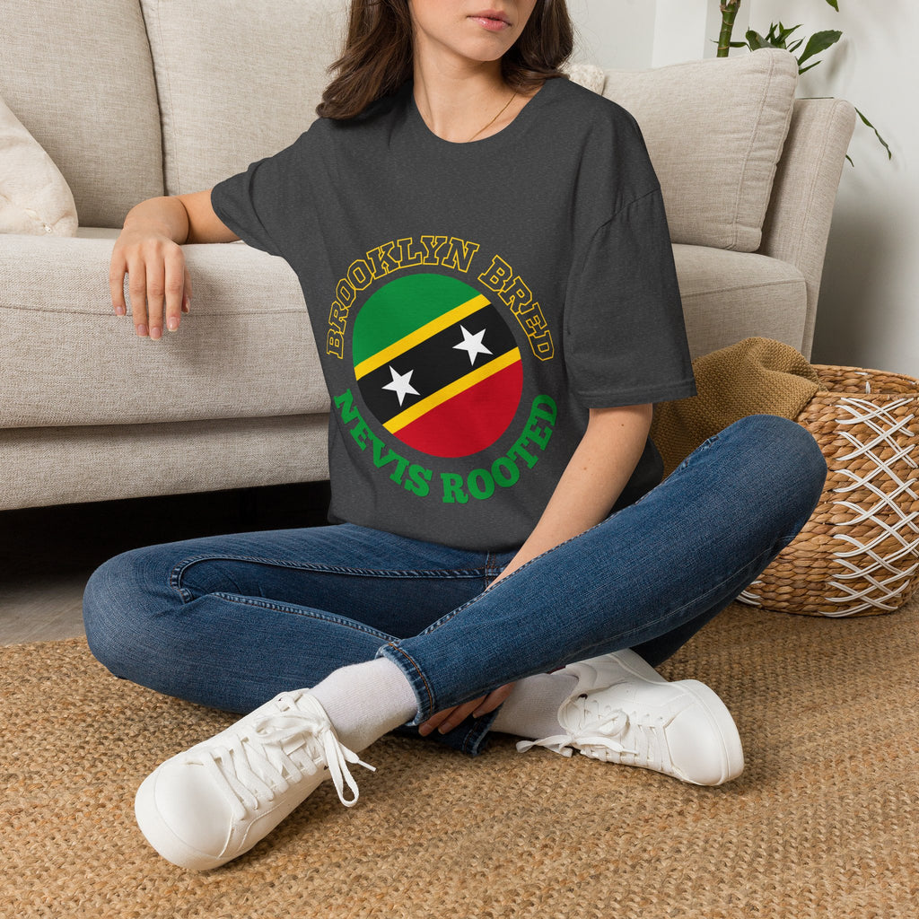 Brooklyn Bred Nevis Rooted T-Shirt — Caribbean Flag Pride Tee