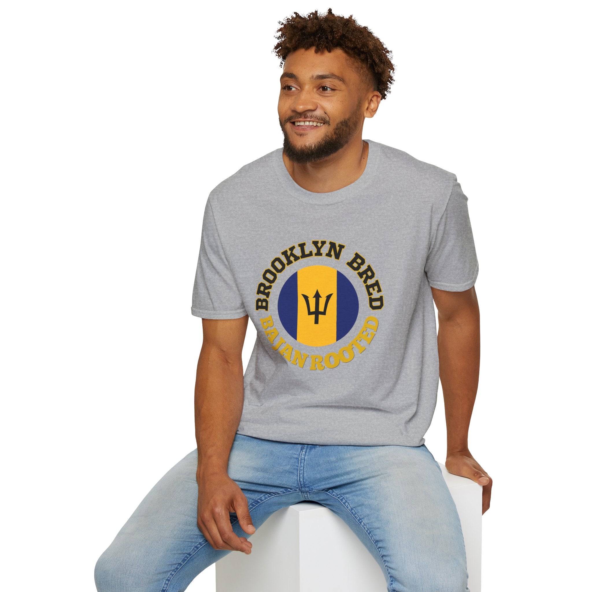 Brooklyn Bred • Bajan Rooted T-Shirt — Barbados Trident Graphic Tee