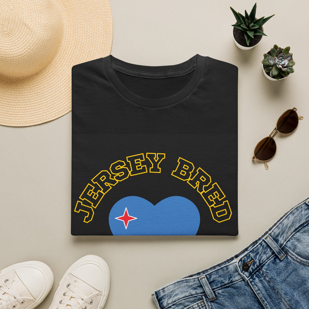 Jersey Bred Aruba Rooted T-Shirt — Heart Flag State Pride Tee