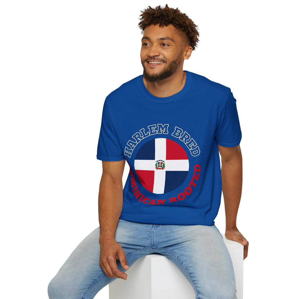 Harlem Bred Dominican Rooted Tee | Dominican Flag Graphic T-Shirt
