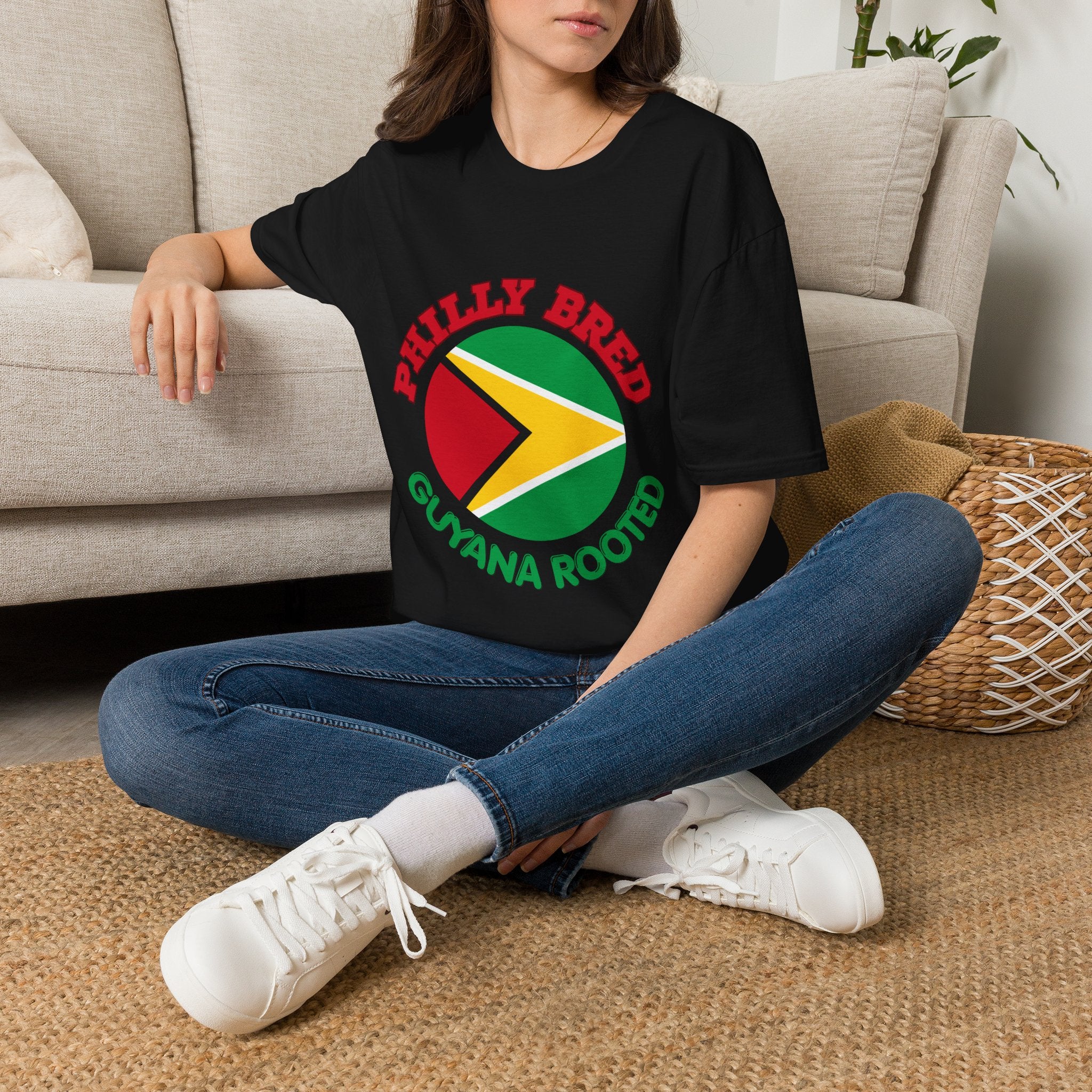 Guyana Rooted "Philly Bred" T-Shirt — Guyanese Flag Pride Tee