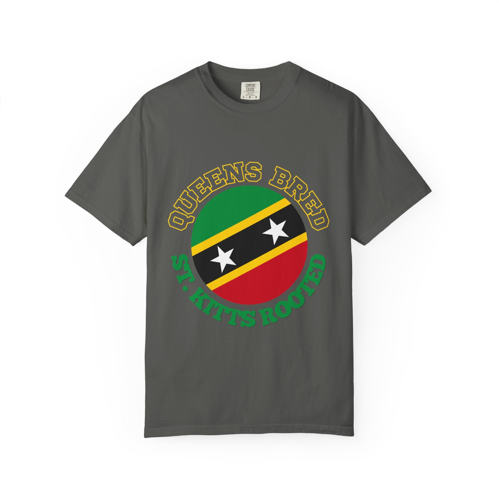 Queens Bred, St. Kitts Rooted Tee | Twin Island Pride Shirt