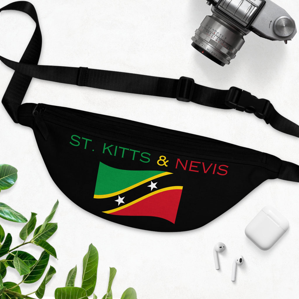 St. Kitts & Nevis Flag Fanny Pack — Travel Waist Bag for the road