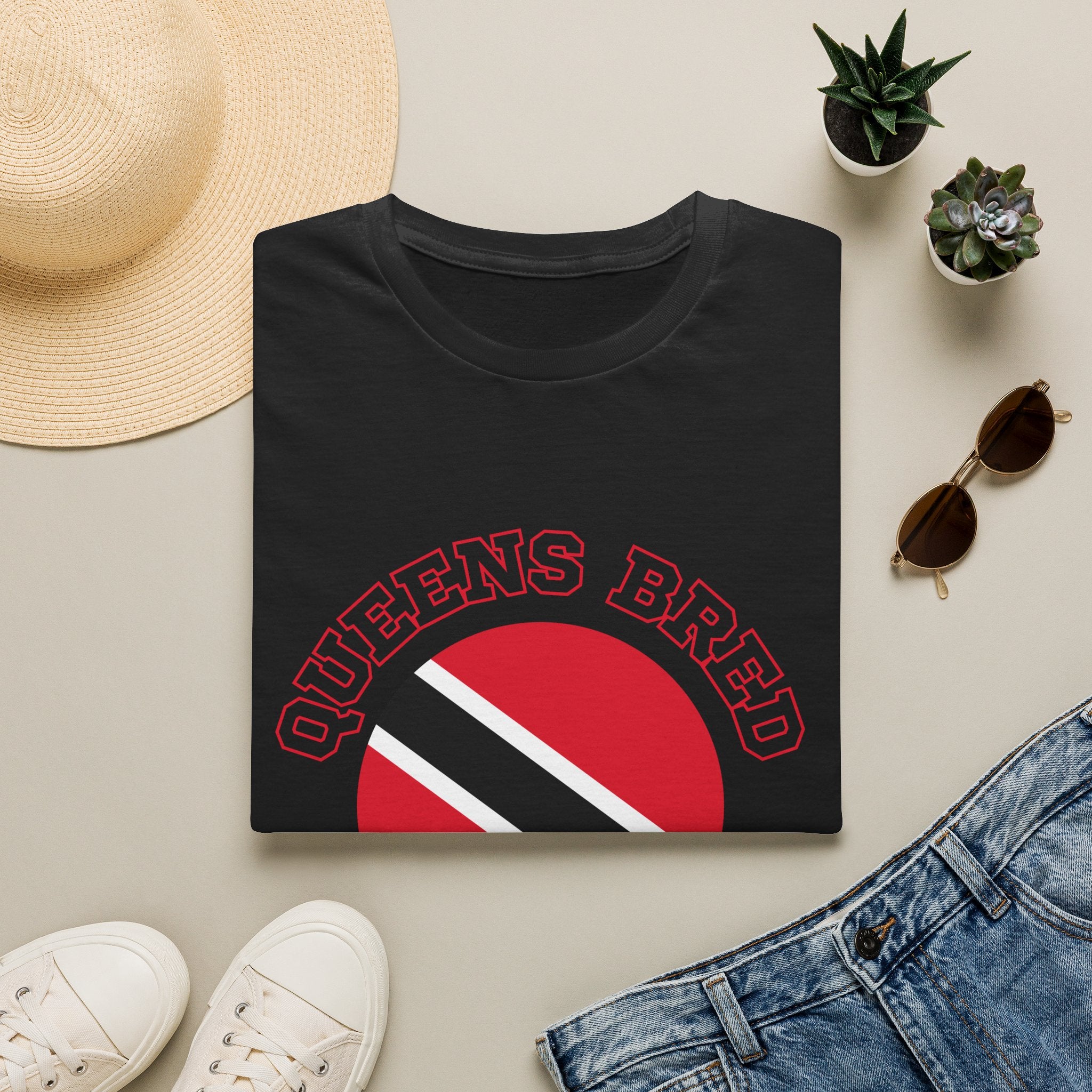 Queens Bred, Trini Rooted - Trinidad & Tobago Heritage T-Shirt