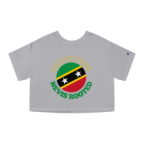 Bronx Bred Nevis Rooted Cropped T-Shirt — Caribbean Pride Heritage Tee