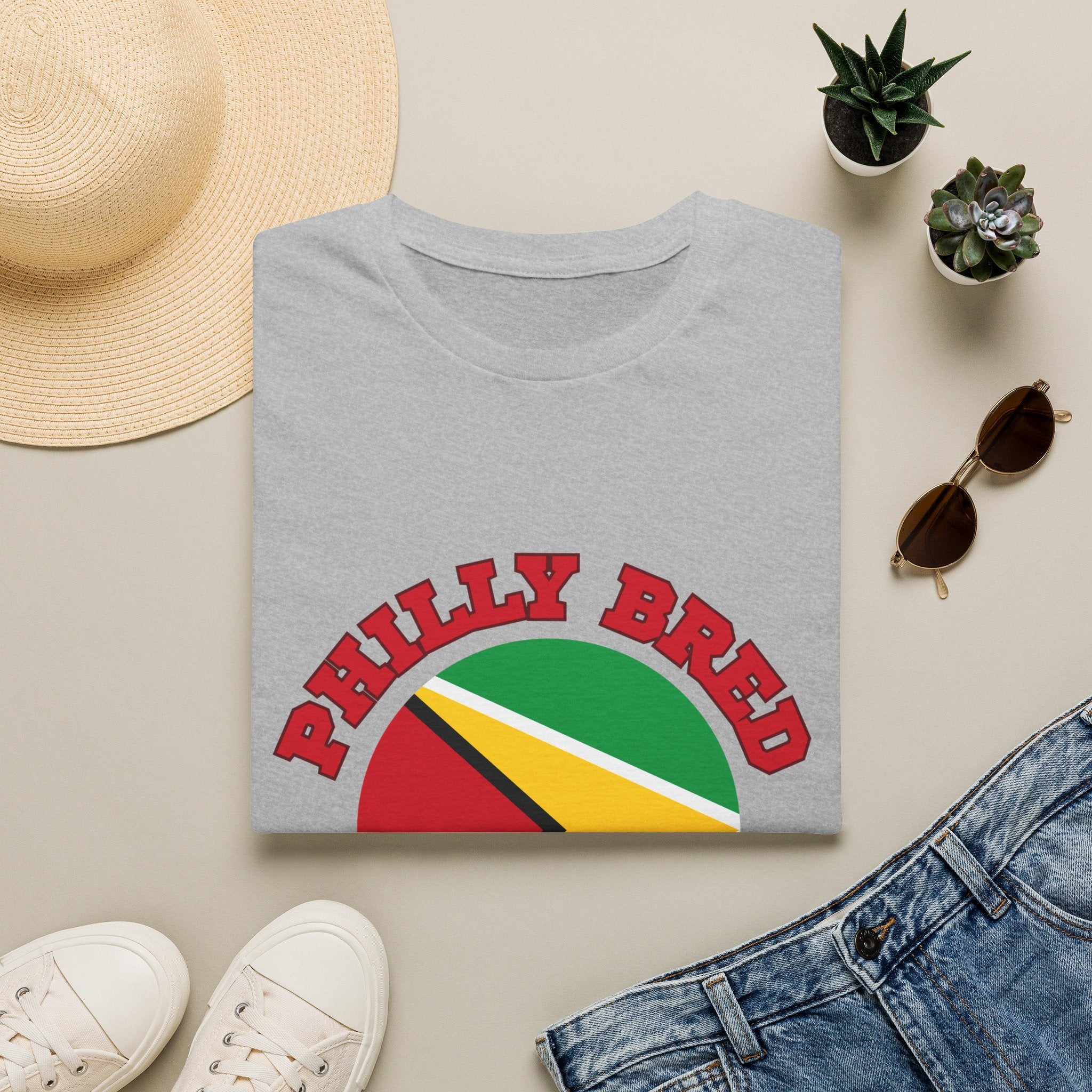 Guyana Rooted "Philly Bred" T-Shirt — Guyanese Flag Pride Tee