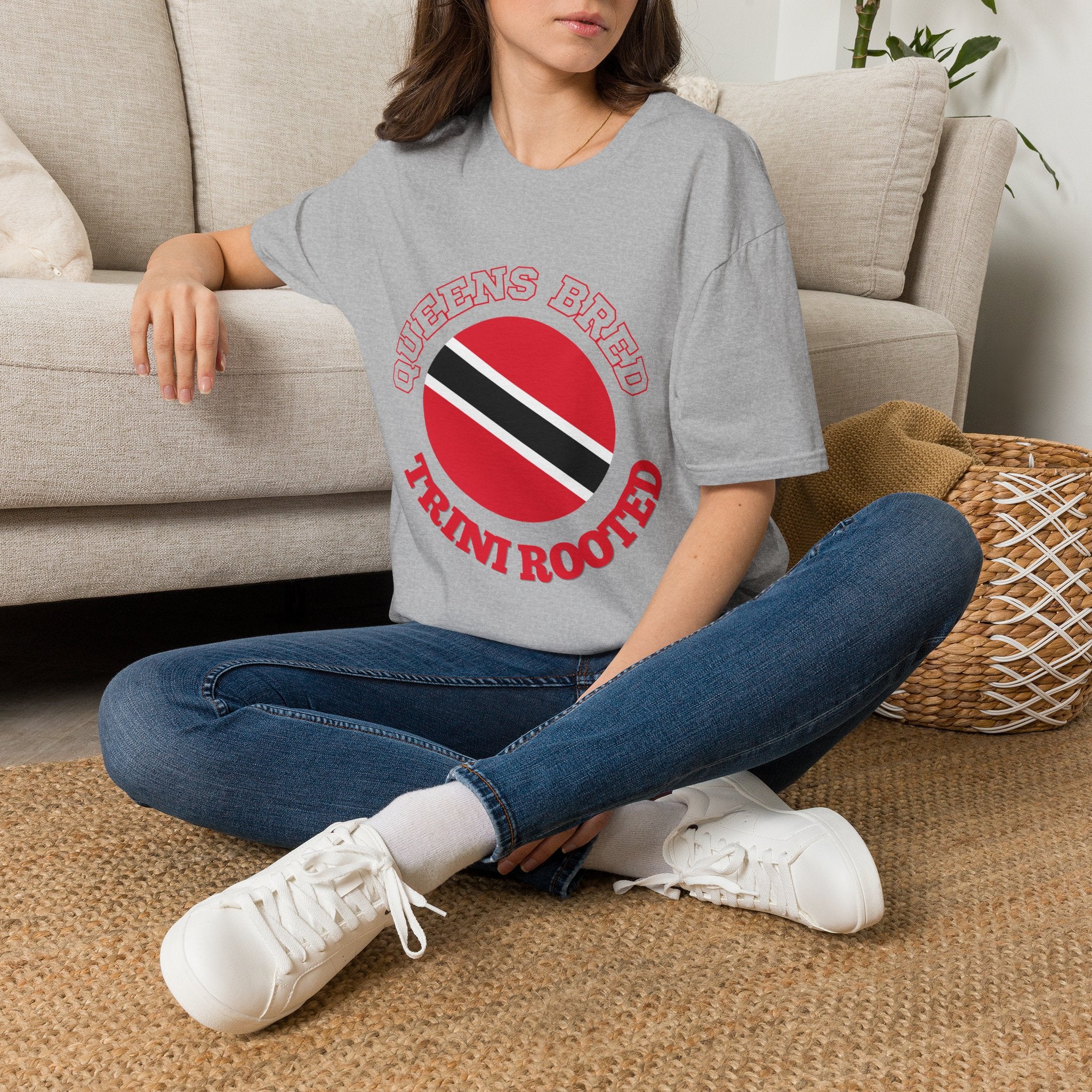 Queens Bred, Trini Rooted - Trinidad & Tobago Heritage T-Shirt
