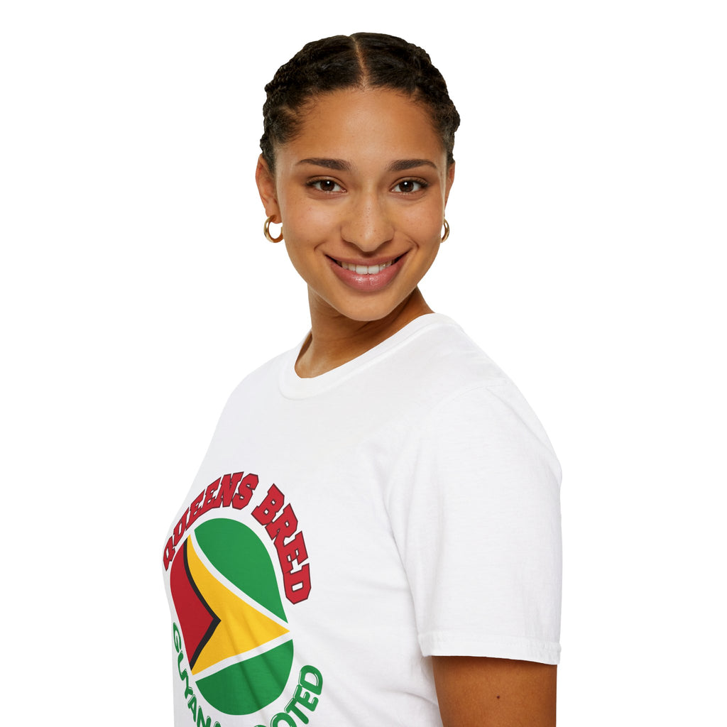 Queens Bred Guyana Rooted T-Shirt — Guyanese Flag Pride Tee