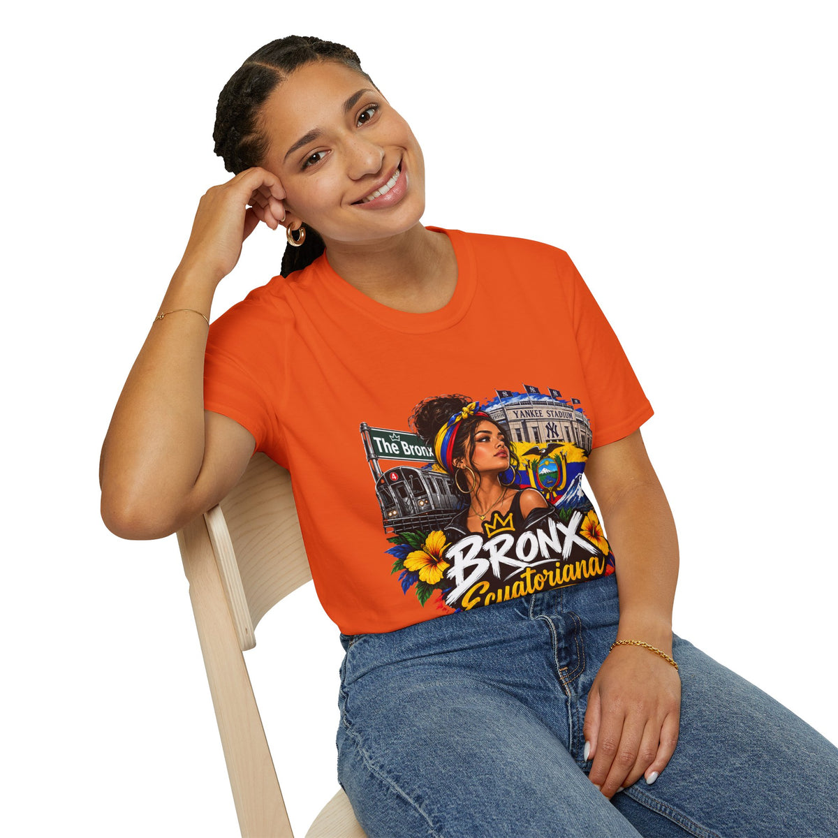 Bronx Ecuatoriana T-Shirt — Ecuadorian Pride NYC Floral Graphic