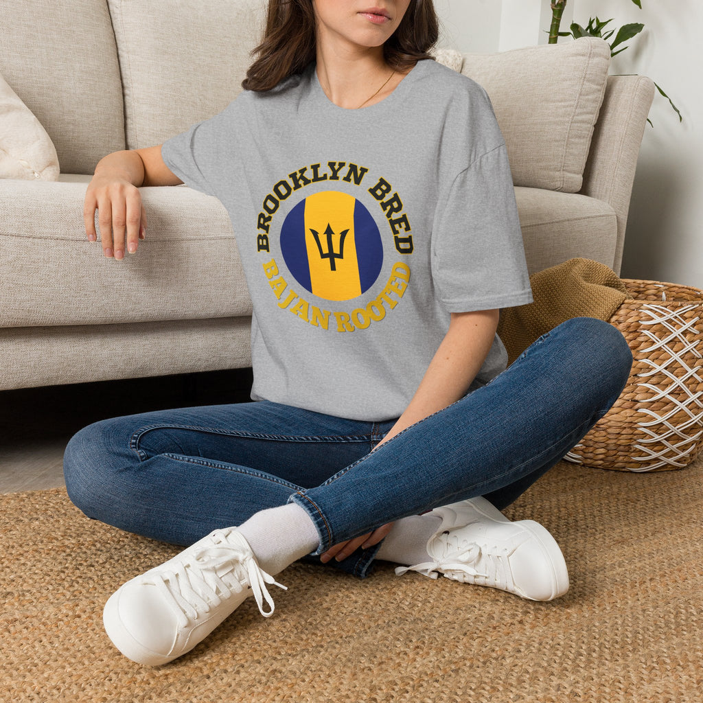 Brooklyn Bred • Bajan Rooted T-Shirt — Barbados Trident Graphic Tee