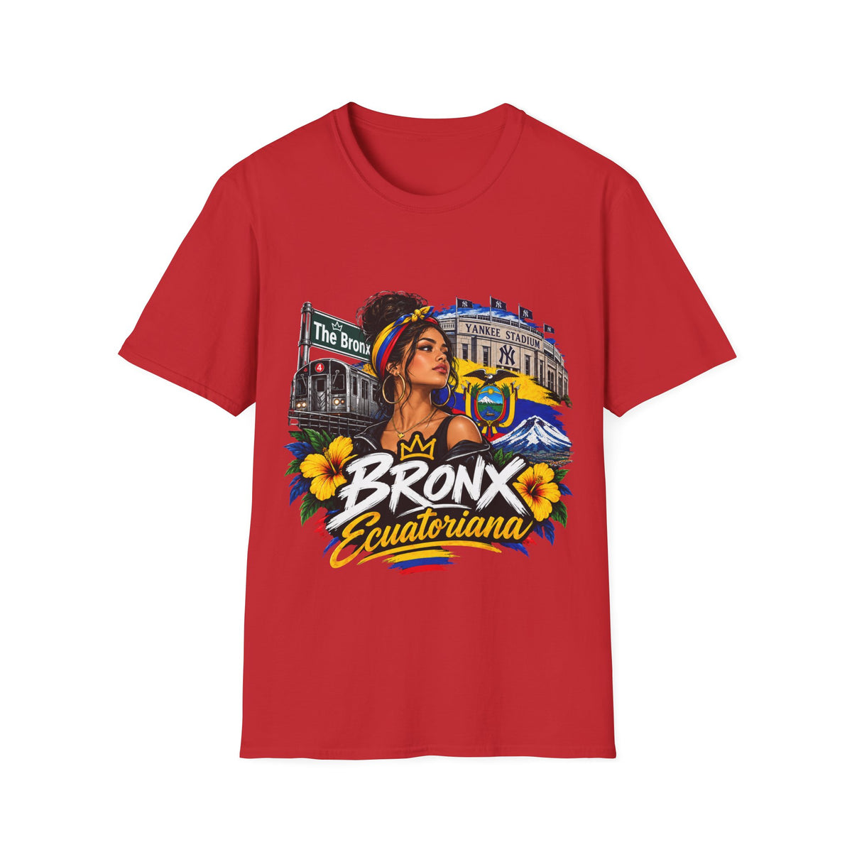 Bronx Ecuatoriana T-Shirt — Ecuadorian Pride NYC Floral Graphic