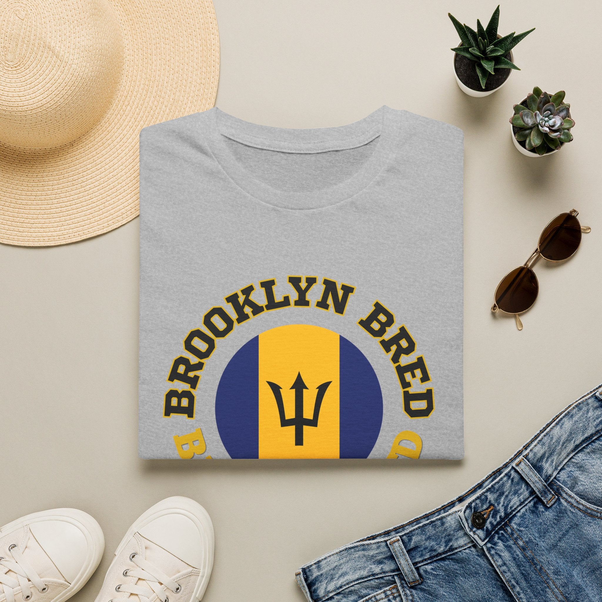 Brooklyn Bred • Bajan Rooted T-Shirt — Barbados Trident Graphic Tee