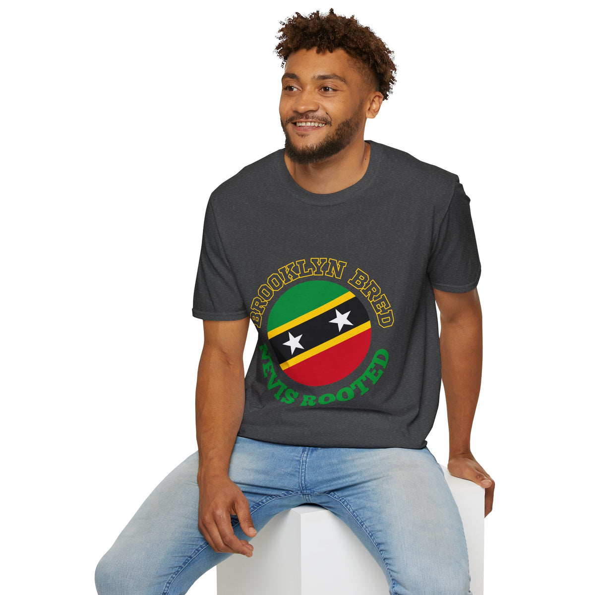 Brooklyn Bred Nevis Rooted T-Shirt — Caribbean Flag Pride Tee