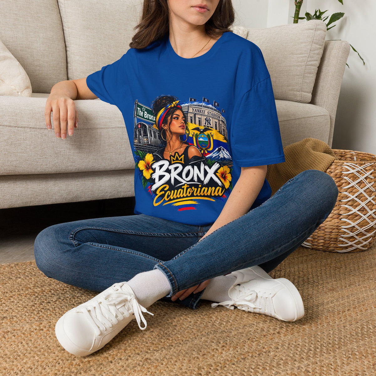 Bronx Ecuatoriana T-Shirt — Ecuadorian Pride NYC Floral Graphic
