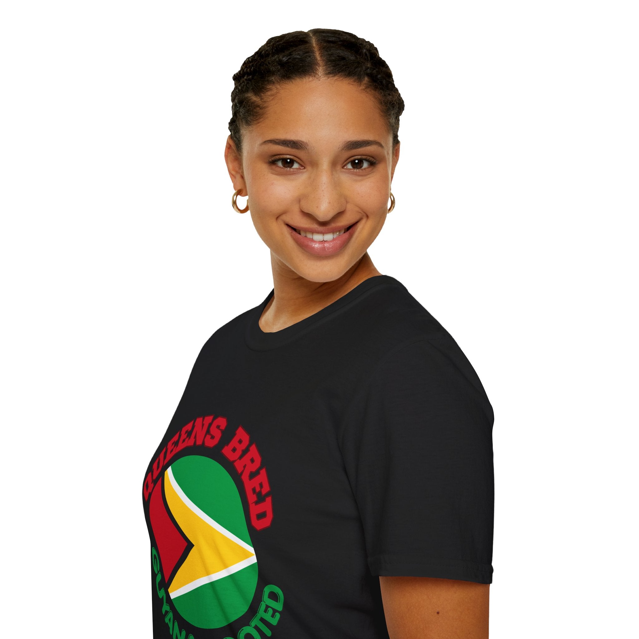 Queens Bred Guyana Rooted T-Shirt — Guyanese Flag Pride Tee