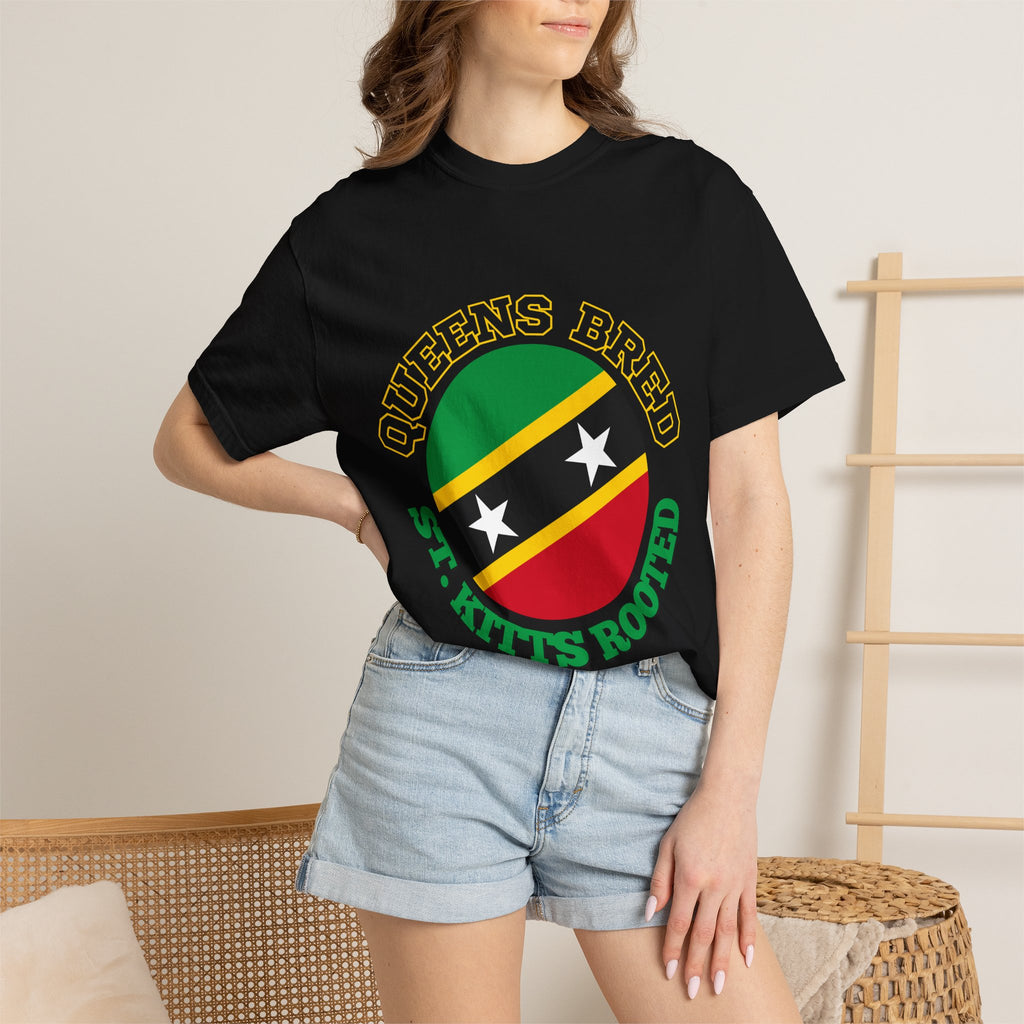 Queens Bred, St. Kitts Rooted Tee | Twin Island Pride Shirt
