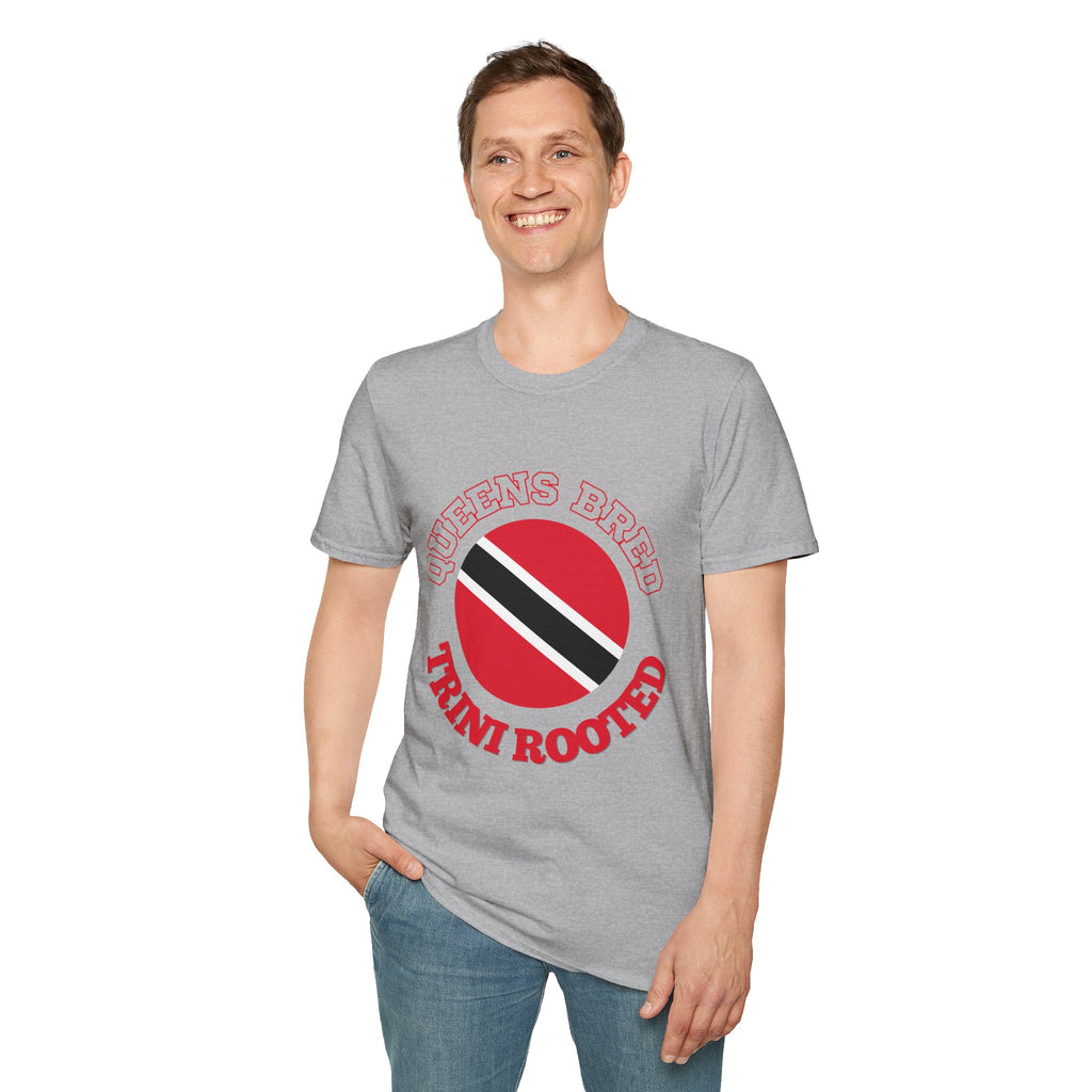Queens Bred, Trini Rooted - Trinidad & Tobago Heritage T-Shirt