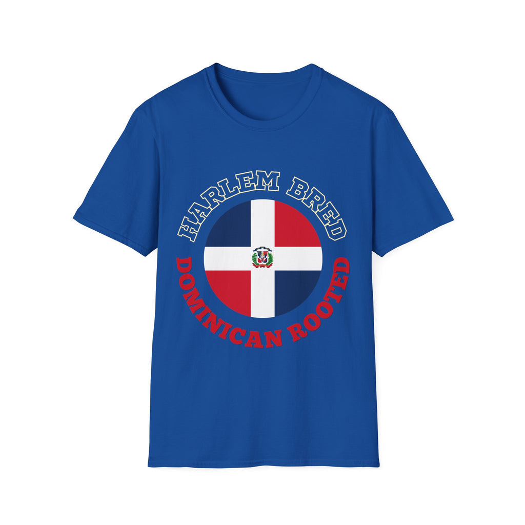 Harlem Bred Dominican Rooted Tee | Dominican Flag Graphic T-Shirt