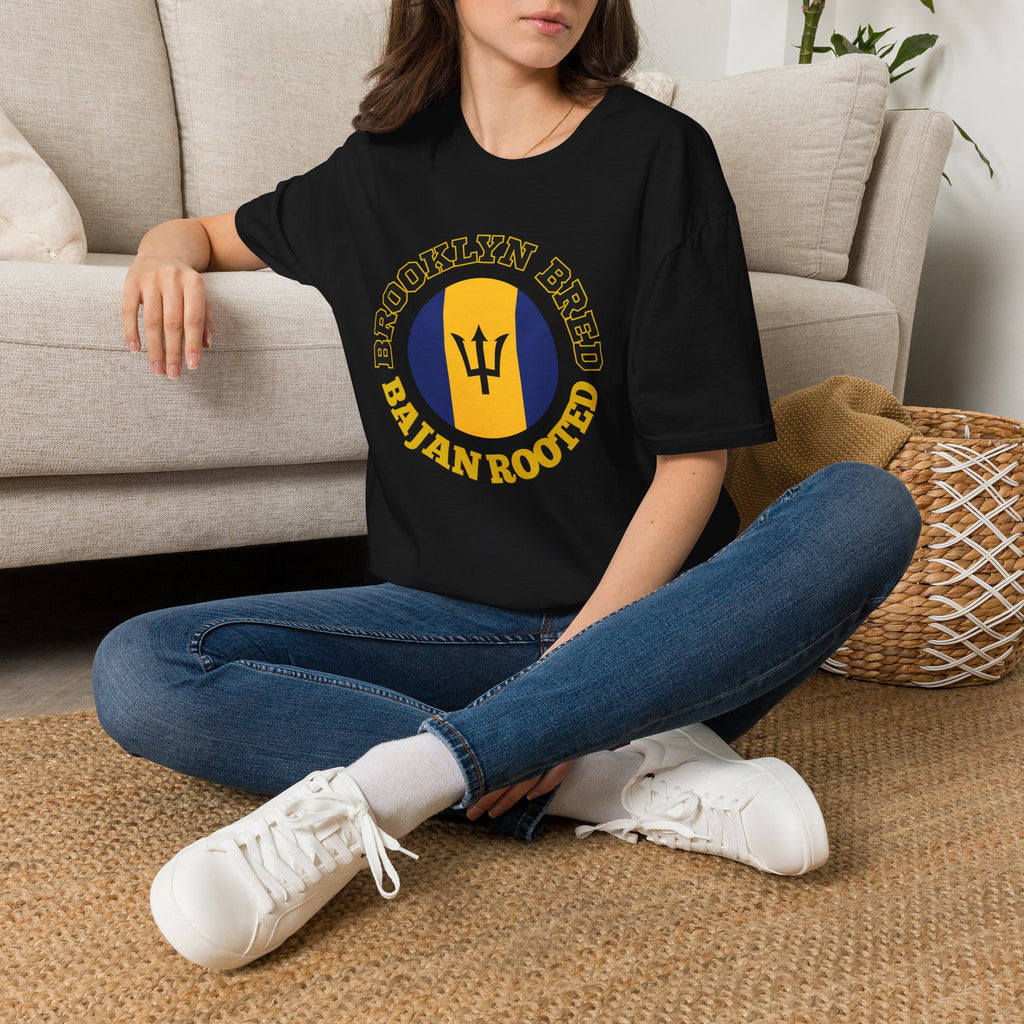 Brooklyn Bred • Bajan Rooted T-Shirt — Barbados Trident Graphic Tee