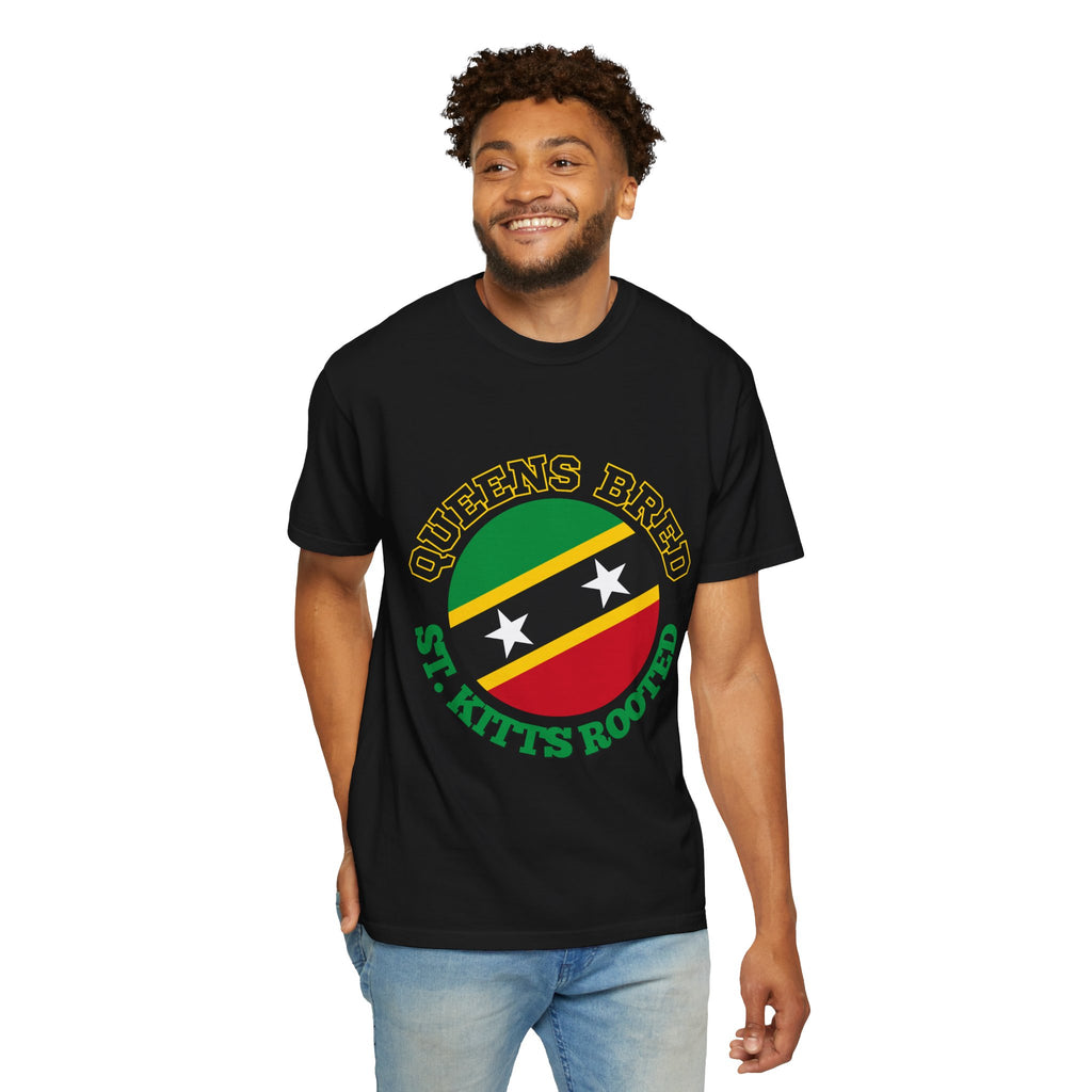 Queens Bred, St. Kitts Rooted Tee | Twin Island Pride Shirt