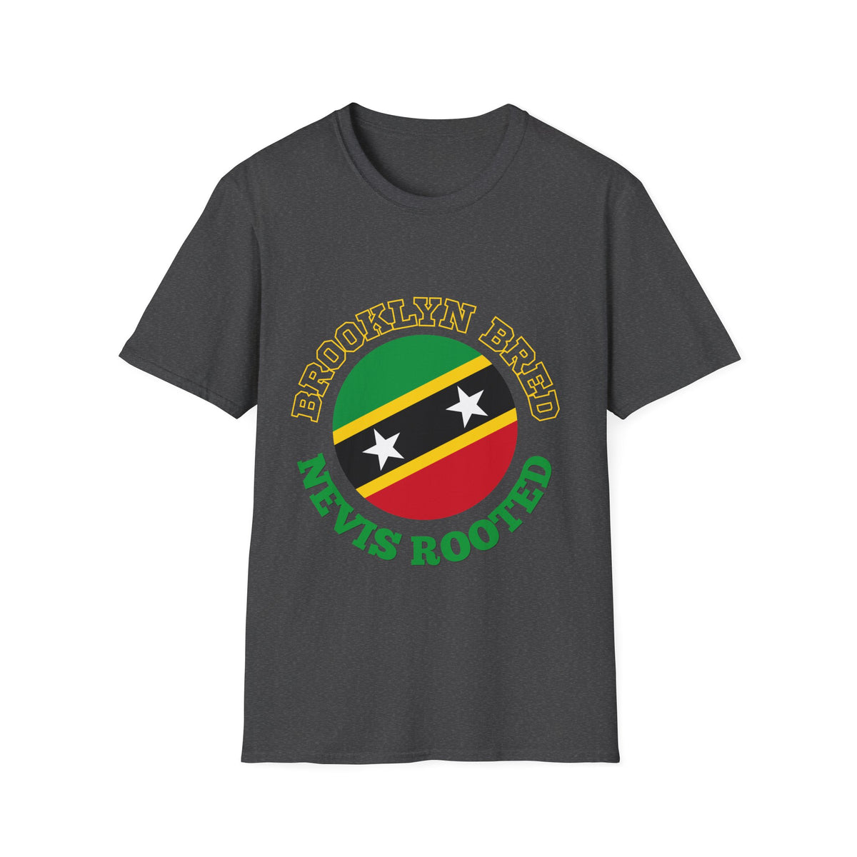 Brooklyn Bred Nevis Rooted T-Shirt — Caribbean Flag Pride Tee