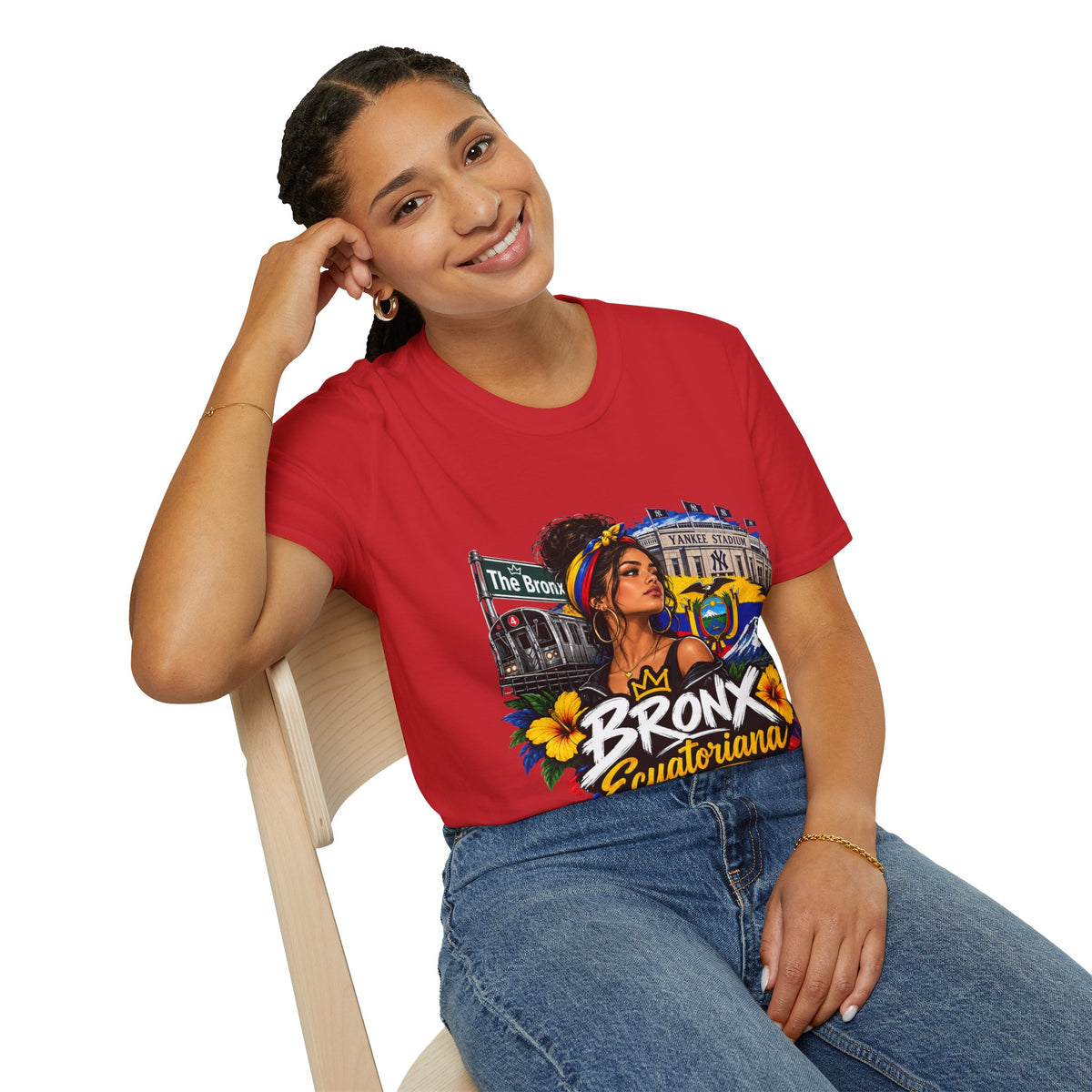 Bronx Ecuatoriana T-Shirt — Ecuadorian Pride NYC Floral Graphic
